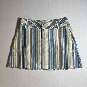 Patagonia Retro Netty Stripe Organic Cotton Blend Tennis Golf Mini Skirt, Size 8